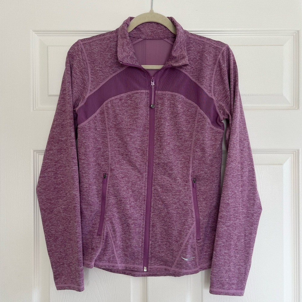 Women's Heathered Purple Zip-Up Jacket